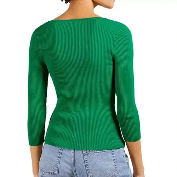 Ted Baker Square Neck Ribbed Top - Picture 2 of 12